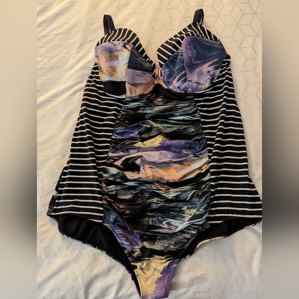 Torrid Slim Fix Underwire One Piece Swimsuit, plus size 6x DD/F New! - Picture 9 of 9